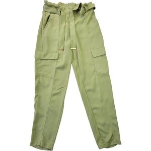 Michael Kors Light green paperback waist high rise belted jogger pants size S